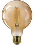 PHILIPS LED G95 25W 1800K E27  dzintarota stikla spuldze RETRO vintage 8720169191372 929003628301