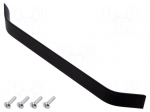 Holder | aluminium | matt black | H: 26.5mm | L: 275mm | W: 25mm | handle