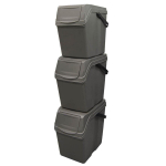 Tooted koju ja aeda // N&otilde;udepesuvahendid // Zestaw koszy do segregacji Sortibox 3x25L szare ISWB25S3