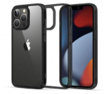 Back panel cover iLike Apple iPhone 13 Pro Max Fusion Case Hard Cover with Gel Frame Transparent Black