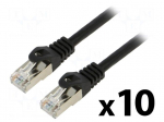 Patch cord | F/UTP | Cat: 6 | RJ45 plug,both sides | stranded | CCA | 3m