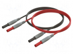 Test leads | Inom: 10A | Len: 1m | insulated | black,red | -20&divide;80&deg;C