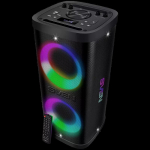 Portable speaker SVEN PS-930, black, power output 2x75W (RMS), TWS, Bluetooth, FM, USB, microSD, LED-display, lithium battery