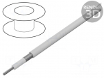 Wire: coaxial | RG188A/U | stranded | CCS | PTFE | white | 2.7mm