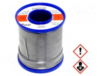 Tin | lead-based | Sn60Pb40 | 1.2mm | 1kg | reel | 190&deg;C | 2.5% | Flux: SW26