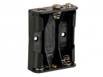 BATTERY HOLDER FOR 3 x AA-CELL (WITH SNAP TERMINALS)