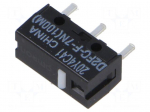 Microswitch SNAP ACTION | 0.001A/6VDC | without lever | SPST-NO