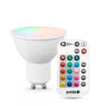 LED Multicolor bulb with remote GU10, 2.9W, RGB+2700K, 230Lm, 120&deg;