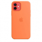 Back panel cover Apple  Silicone Case with MagSafe for  iPhone 12 mini Kumquat