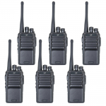 Kit of 6 portable radio stations PNI PMR R15 0.5W, 16 programmable channels, 16 PMR and 50 CTCSS and 104 DCS tones, ASQ, TOT, monitor, programmable, 1200mAh battery