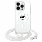 Other Phone Accessory Karl Lagerfeld  Karl Lagerfeld IML Choupette Head & Cord Magsafe iPhone 16 Case - Clear