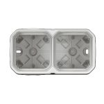 PLEXO 2 GANG BOX HORIZONTAL AND VERTICAL - WHITE