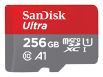 SanDisk Ultra microSD 256GB + SD-adapt.