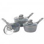 Salter BW02986G1EU7 Marblestone 3-Piece Saucepan Set - 16/18/20cm