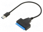 USB to SATA adapter | SATA 22pin female,USB A plug | 0.3m | PnP
