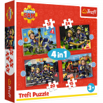M&auml;nguala | PC | Konsoolid | Tarvikud // Harivad m&auml;nguasjad | Interaktiivsed | Loomingulised | Kunstilised // Puzzle - 4w1 (12, 15, 20, 24) - Przygody strażaka Sama - Strażak Sam - Trefl 34632