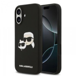 Back panel cover Karl Lagerfeld Apple iPhone 17 Liquid Silicone Double Heads MagSafe Case Black