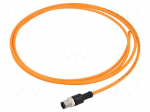 Cable: for sensors/automation | PIN: 5 | M12 male | straight | 2m | plug