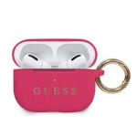 Headphone case Guess - AirPods Pro Silicone case Fuchsia
