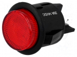 Switch: push-button | Pos: 2 | DPST-NO | 20A/12VDC | OFF-ON | red | 1.5kV