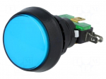 Switch: push-button | Pos: 2 | SPDT | 10A/250VAC | ON-(ON) | blue | &Oslash;: 44mm