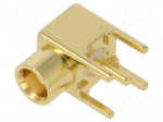 Connector: MCX | socket | female | angled 90&deg; | 50&Omega; | THT | on PCBs | PTFE