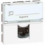 RJ 45 socket Mosaic Cat. 6A - STP - 2 modules - white