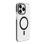 Back panel cover Evelatus Apple iPhone 15 Pro Max Clear Case PC+TPU With MagSafe Transparent Black