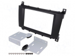 Radio mounting frame | Mercedes | 2 DIN | black