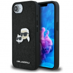 Other goods Karl Lagerfeld  Karl Lagerfeld Fixed Glitter Karl&Choupette Heads Metal Pin iPhone 16e Case - Black
