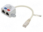 Splitter | Interface: 10/100Mbps,Fast Ethernet | Cat: 5 | 0.15m