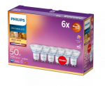 PHILIPS LED stikla 50W GU10 C90 Silti balta 2700K 36D Warm Glow dimmējama 6 gab spuldze 8718696721674 929002065733