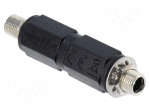Adapter | both sides,DC 5,5/2,5 socket | black | 5A
