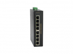 LevelOne 8-Port Fast Ethernet PoE Industrial Switch, 4 PoE Outputs, 802.3at/af PoE, 126W, -40&deg;C to 75&deg;C