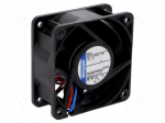 Fan: DC | axial | 60x60x25mm | 40m3/h | 35dBA | ball bearing | 6100rpm
