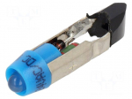 LED lamp | T5,5K | blue | 24VDC | 24VAC | plastic | 3mm | -20&divide;60&deg;C