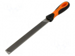 File | 2nd cut | flat | antislip plastic | ERGO&reg; | 100mm