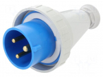 Connector: AC supply 3-phase | plug | male | 32A | 230VAC | IEC 60309
