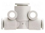 Tee fitting | plug-in | -1&divide;10bar | Mat: polypropylene | T type branch