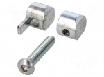 Mounting coupler | for profiles | Width of the groove: 8mm