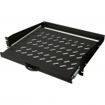 Digitus pull-out shelf for permanent installation in 483 mm (19") cabinets, black, 2 height units