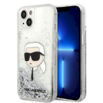 Karl Lagerfeld KLHCP14MLNKHCH Glitter Karl Head Hardcase for iPhone 14 Plus / 15 Plus 6.7" / silver