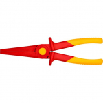 Knipex plastic snipe nose pliers 98 62 02 (red/yellow, serrated gripping surfaces, insulated, VDE-tested)