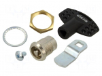 Lock | no key | zinc alloy | 35.5mm | for control cabinets