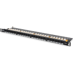 DIGITUS Patchpaneel 0,5HE 24-pordiline Cat6 kaitseta Black