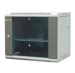 EMITERNET Separate hanging cabinet 19" 9U, sheet metal/glass doors, 600&times;450&times;500mm width/depth/height EM/AP6409