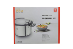 Zwilling 1009149 Simplify roostevabast terasest 4-osaline keedupottide komplekt Silver-Black