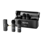 BOYA juhtmevaba mikrofon BY-V4 2.4GHz 4 saatja ja 1 vastuv&otilde;tjaga (3,5 mm pistik) Black EU