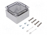 Enclosure: multipurpose | X: 82mm | Y: 84mm | Z: 55mm | TG ABS | ABS | grey
