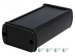 Enclosure: with panel | ALUBOS | X: 57mm | Y: 100mm | Z: 32mm | aluminium